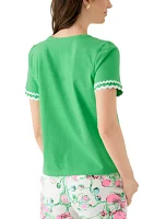 Women's Clairmont Ric Rac Trimmed Top
