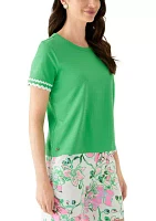 Women's Clairmont Ric Rac Trimmed Top