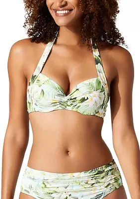 Paradise Fronds Underwire Halter Swim Bra