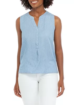 Women's Sleeveless Striped Top