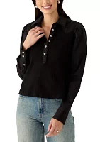 Women's Poplin Long Sleeve Top