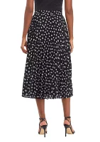 Women's Printed Pleated Midi Skirt