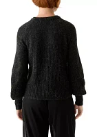 Women's Lurex Crew Neck Sweater