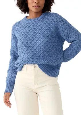 Women's Cable Knit Crew Neck Sweater