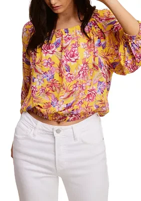 Women's Long Sleeve Floral Printed Blouse