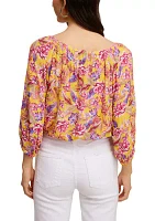 Women's Long Sleeve Floral Printed Blouse