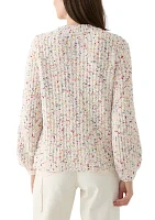 Women's Confetti Chenille Crew Neck Long Sleeve Sweater