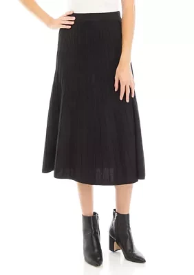 Women's Lurex Knit A-Line Skirt