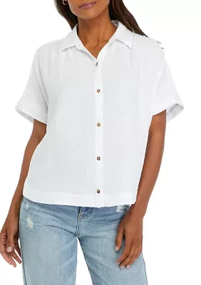 Women's Button Front Camp Shirt