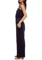 Women's Cotton Gauze Jumpsuit with Cargo Pockets