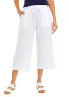 Women's Cotton Gauze Cropped Pants