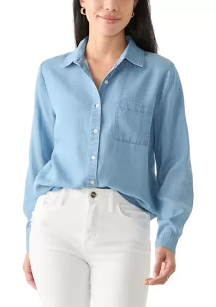 Petite Tencel Button Down Shirt