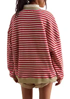 Classic Striped Oversized Crewneck