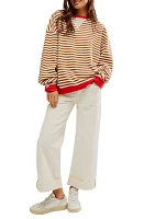 Classic Striped Oversized Crewneck