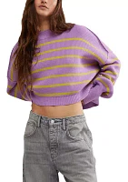 Easy Street Stripe Crop Pullover