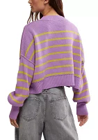 Easy Street Stripe Crop Pullover