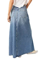 We the Free Come As You Are Denim Maxi Skirt