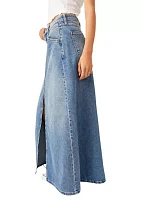 We the Free Come As You Are Denim Maxi Skirt