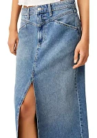 We the Free Come As You Are Denim Maxi Skirt