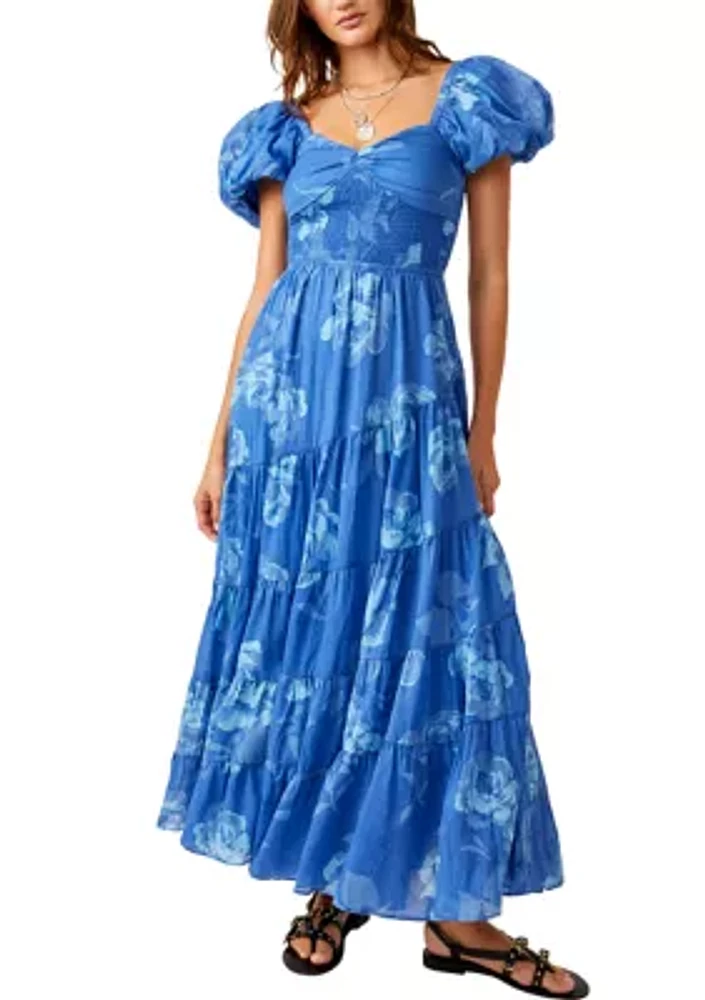 Sundrenched Short-Sleeve Maxi Dress