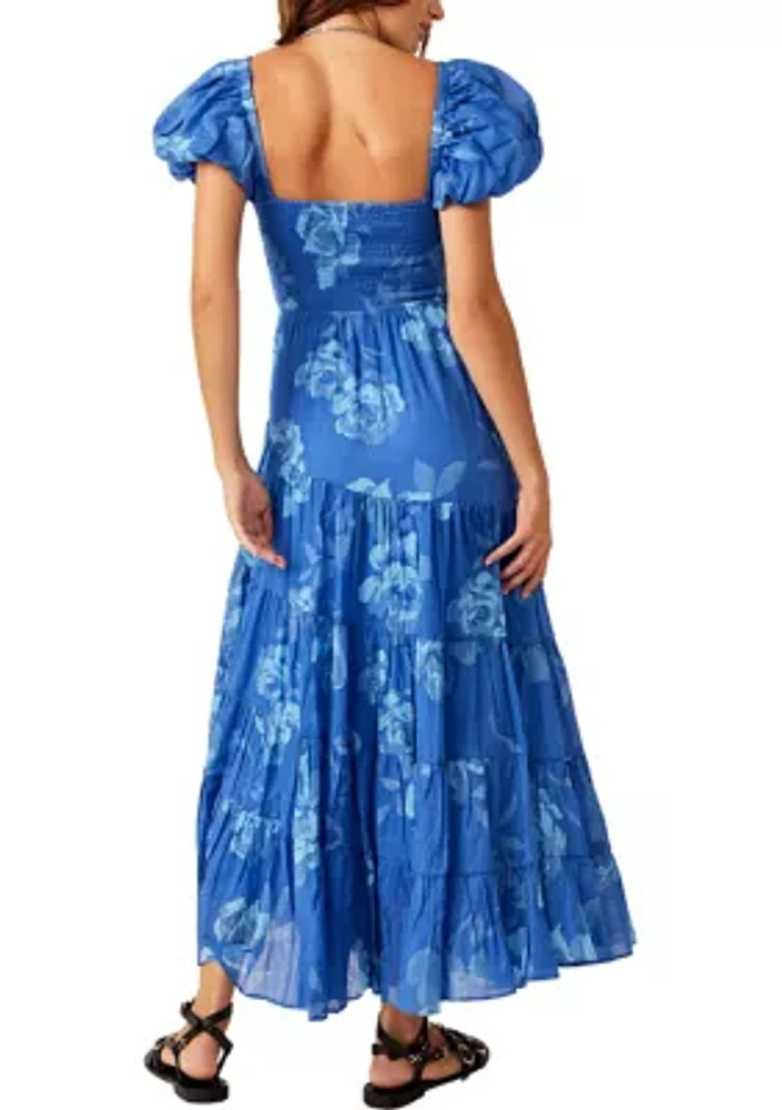 Sundrenched Short-Sleeve Maxi Dress