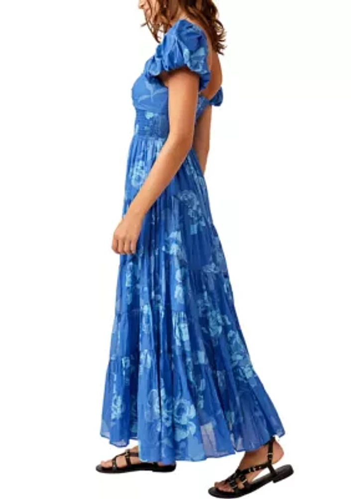 Sundrenched Short-Sleeve Maxi Dress