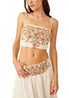 Augusta Floral Appliqué Crop Top & Asymmetric Skirt Set