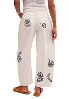 We the Free Good Luck Soutache Barrel Jeans