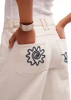 We the Free Good Luck Soutache Barrel Jeans