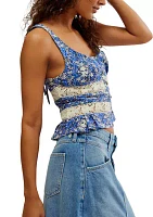 Kianna Lace Printed Tank Top