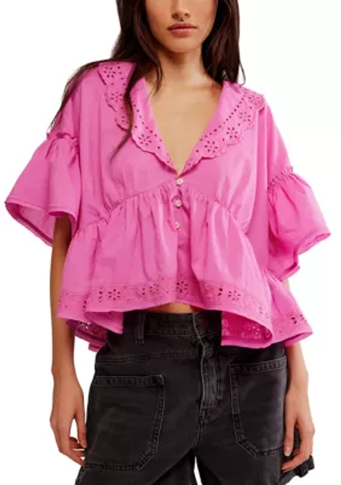 Elle Cutwork Top