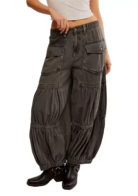 Last Word Soft Cotton Low Rise Cargo Pocket Parachute Pants