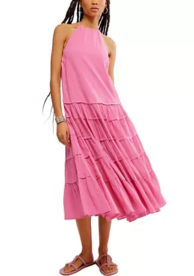 Somewhere Sunny Drop-Waist Maxi Dress