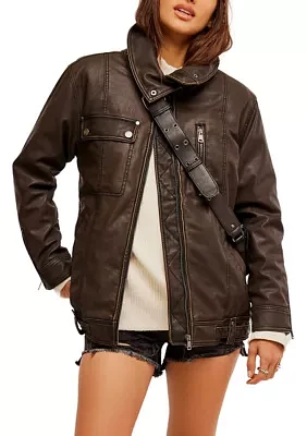 We the Free Buckle Up Vegan Leather Jacket