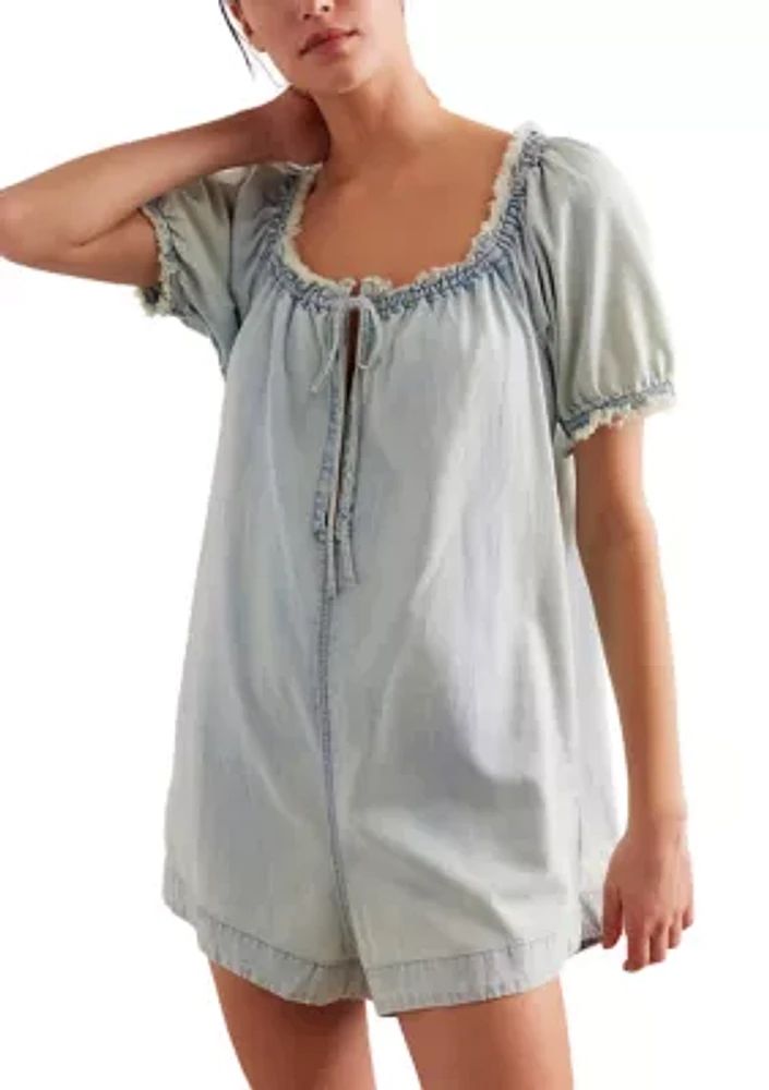 We the Free Daisy Denim Babydoll Romper