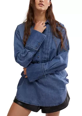 We The Free After Hours Denim Top