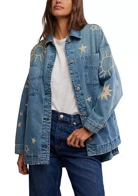 We the Free Madison City Embroidered Denim Jacket