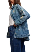 We the Free Madison City Embroidered Denim Jacket