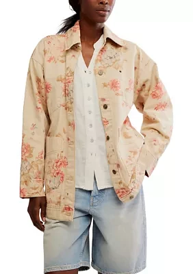 We The Free Avery Printed Denim Jacket