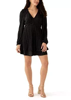 Women's V-Neck Puff Sleeve Tiered Dress