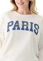 Plus Paris Long Sleeve Crew Neck Sweatshirt