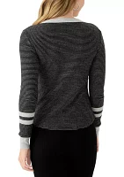 Women's Henley Stripe Top