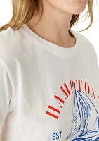 Women's Hamptons Yacht Club Oversized Graphic T-Shirt