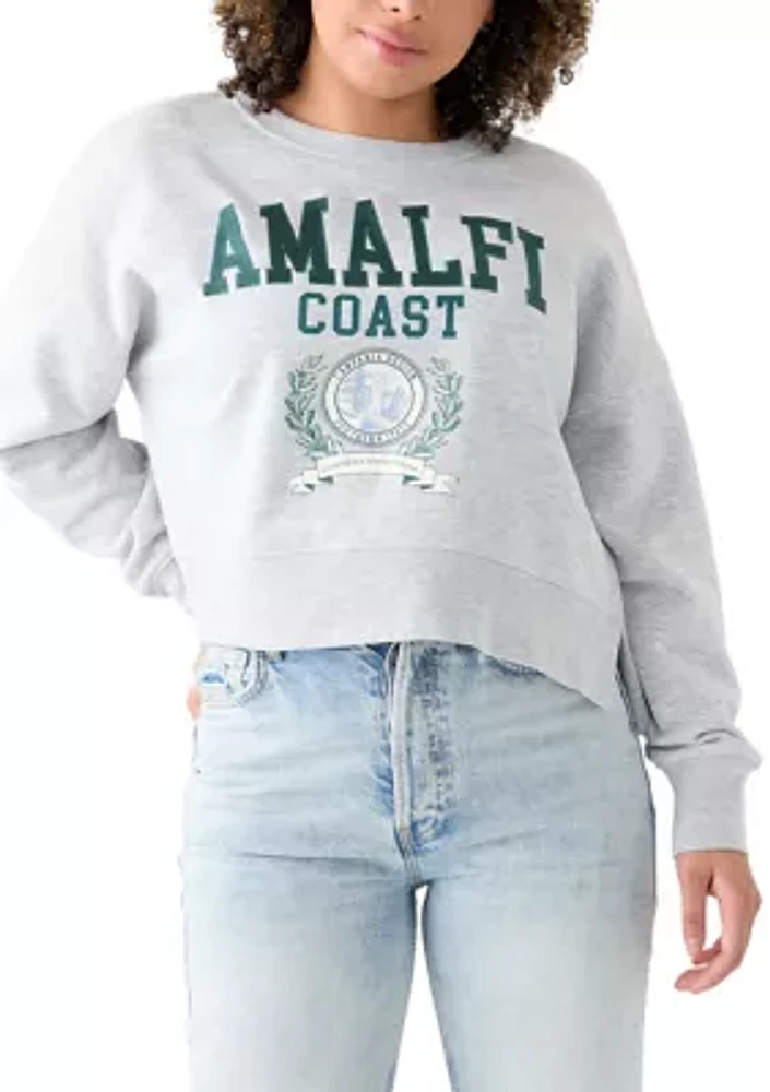 Women's Relaxed Fit Long Sleeve Amalfi Coast Graphic Sweatshirt