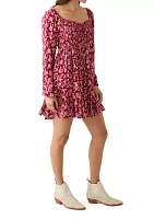 Women's Long Sleeve Smocked Dress