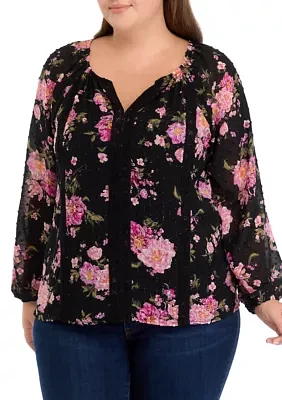 Plus Trim Detail Blouse