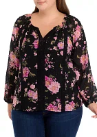 Plus Trim Detail Blouse