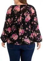 Plus Trim Detail Blouse