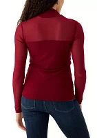 Women's Long Sleeve Mock Neck Top