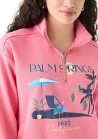 Women's Long Sleeve Zip Palm Springs Graphic Sweatshirt